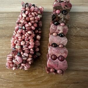 Rhodonite Gemstone Bracelets (2)